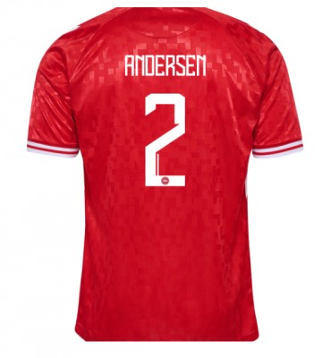 Danmark Joachim Andersen #2 Hjemmebanetrøje EM 2024 Kort ærmer